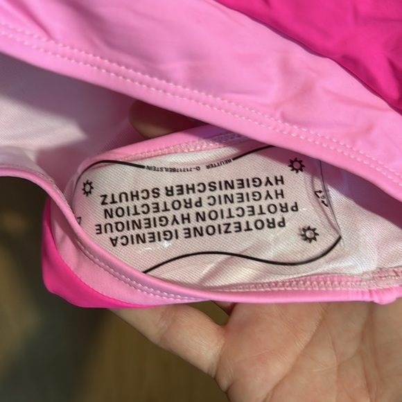 Women 1 Piece Swimsuit Cutout High Waisted BathingSuitVNeckColor Block Size XL - Picture 4 of 9